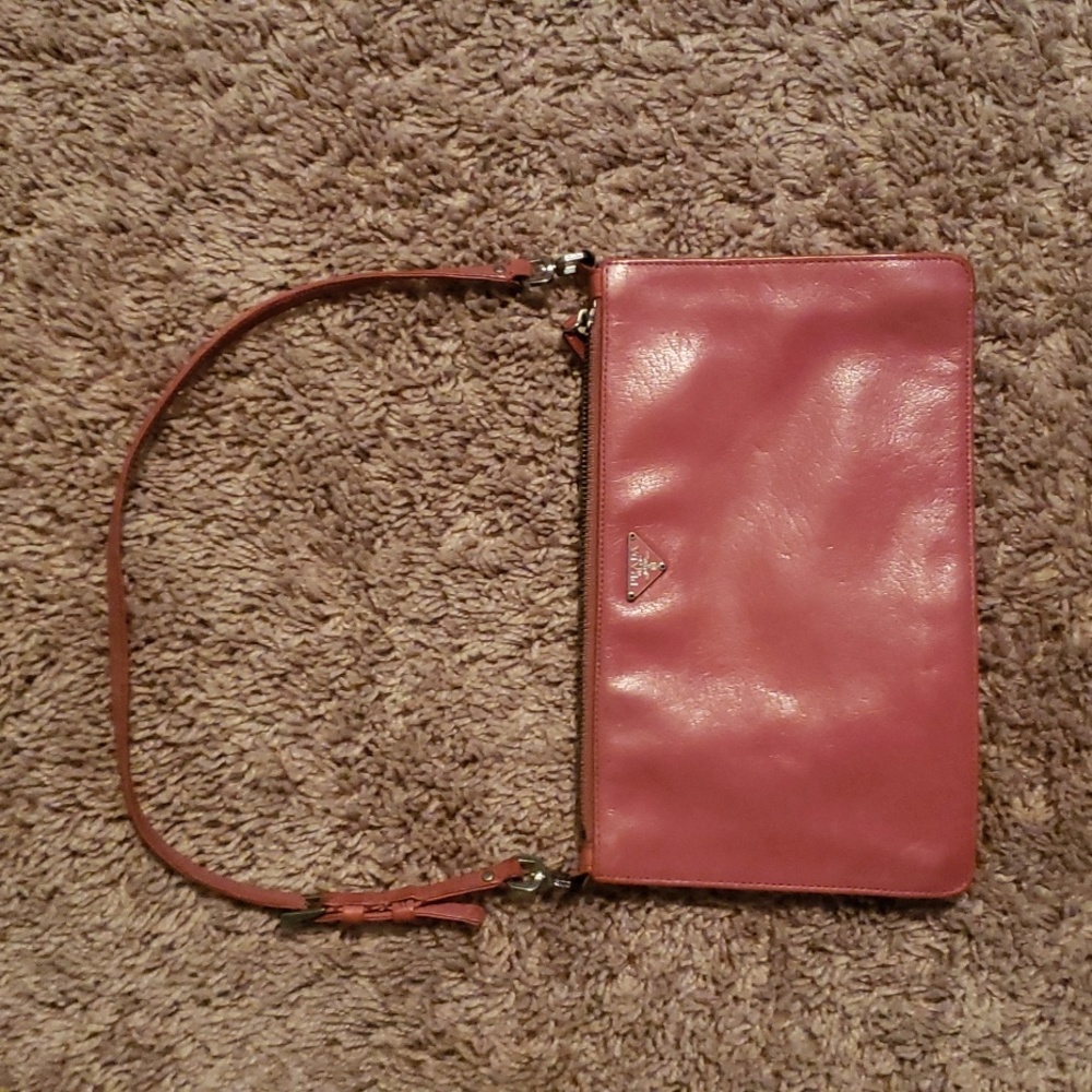 Vintage pink leather prada mini bag